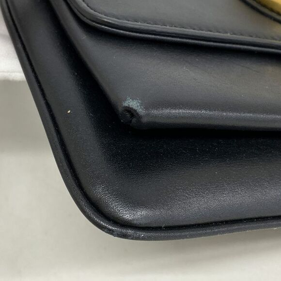 Gucci Shoulder Bag Ggmarmont 550129 Leather Black Gold Hardware Women - Picture 6 of 10